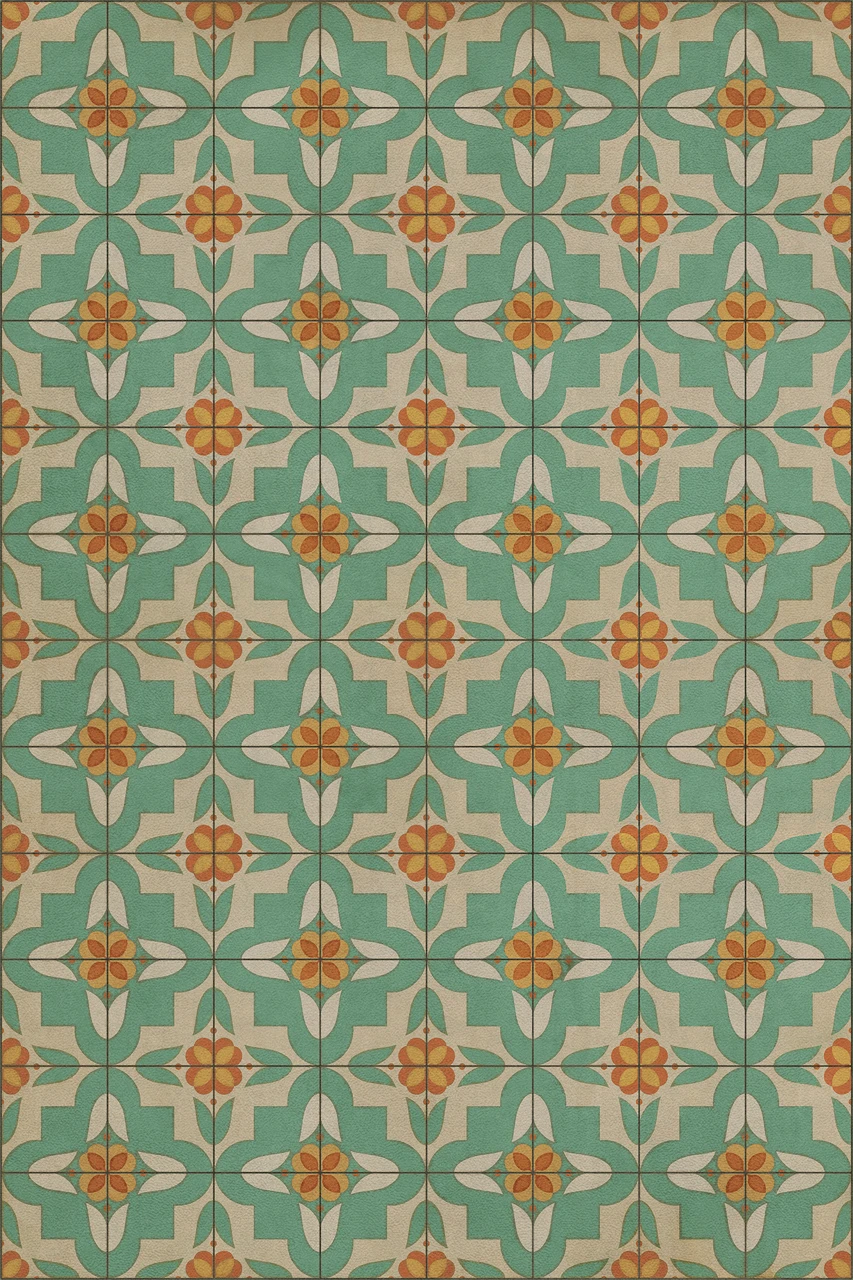 Pattern 33 Dutch - vinyl floor cloth sizes 20x30, 24x36, 30x44, 38x56, 52x76, 70x102 