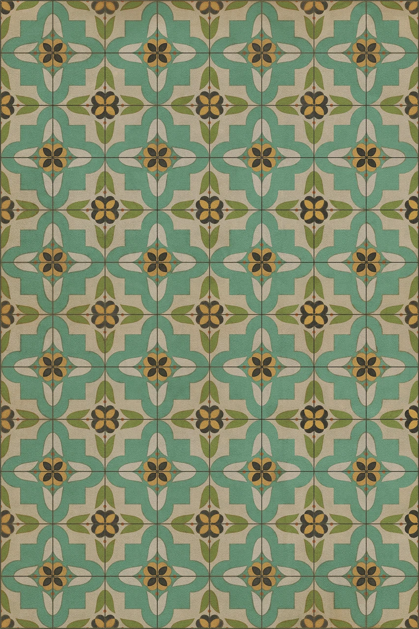 Pattern 33 I Am Not a Bumblebee - vinyl floor cloth sizes 20x30, 24x36, 30x44, 38x56, 52x76, 70x102