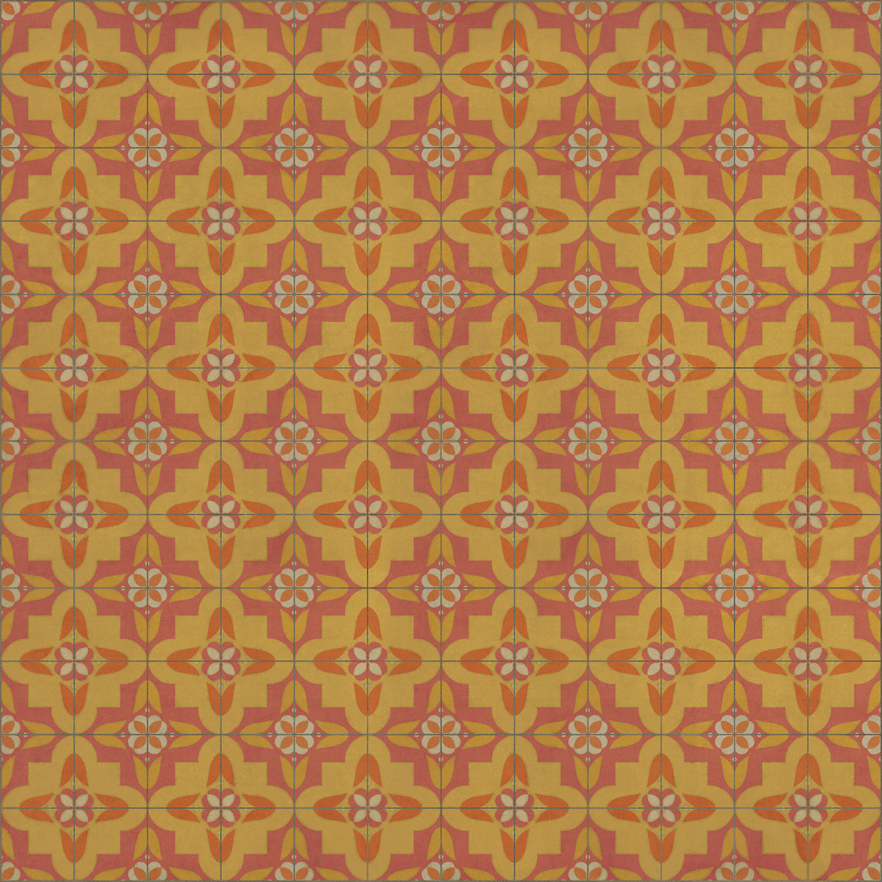 Pattern 33 Lollygagger - vinyl floor cloth sizes 96x96, 120x120