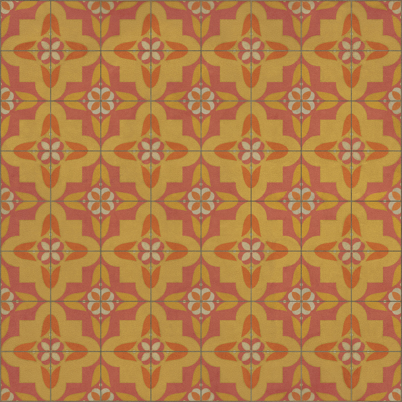 Pattern 33 Lollygagger - vinyl floor cloth sizes 36x36, 48x48