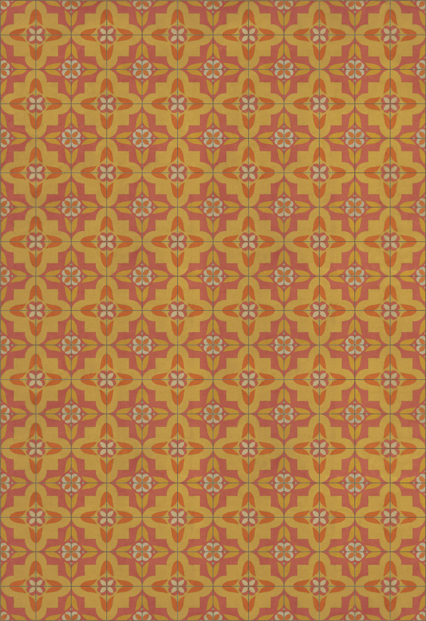 Pattern 33 Lollygagger - vinyl floor cloth sizes 96x140, 120x175