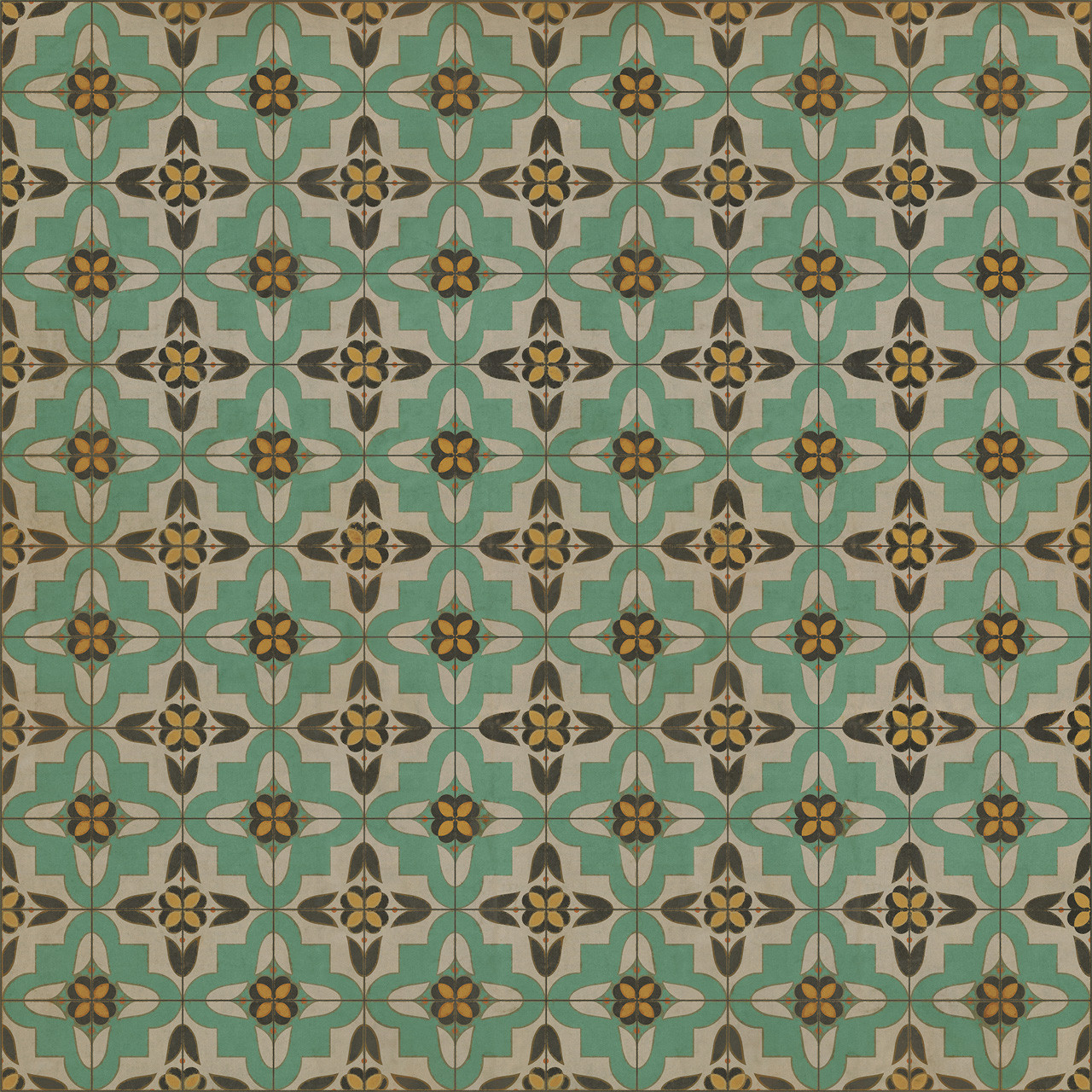 Pattern 33 Passpartou - vinyl floor cloth 96x96, 120x120