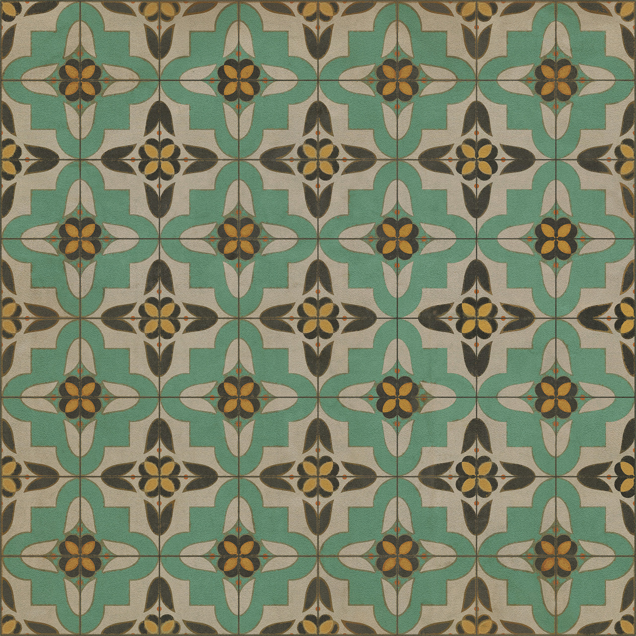 Pattern 33 Passpartou - vinyl floor cloth sizes 36x36, 48x48