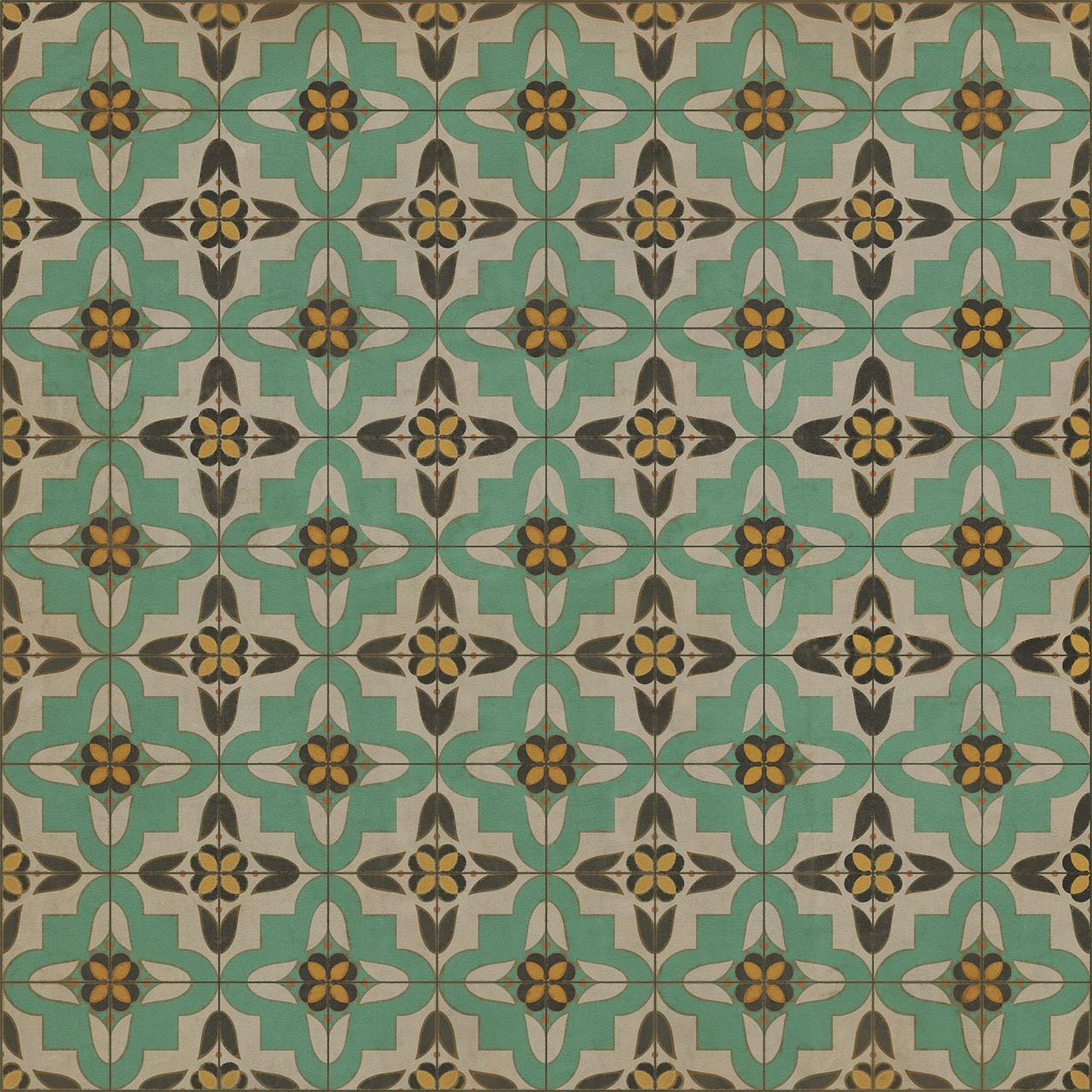 Pattern 33 Passpartou - vinyl floor cloth sizes 60x60, 72x72, 84x84
