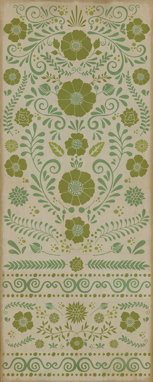 Pattern 36 A Little Hope - vinyl floor cloth sizes 30x75, 36x90