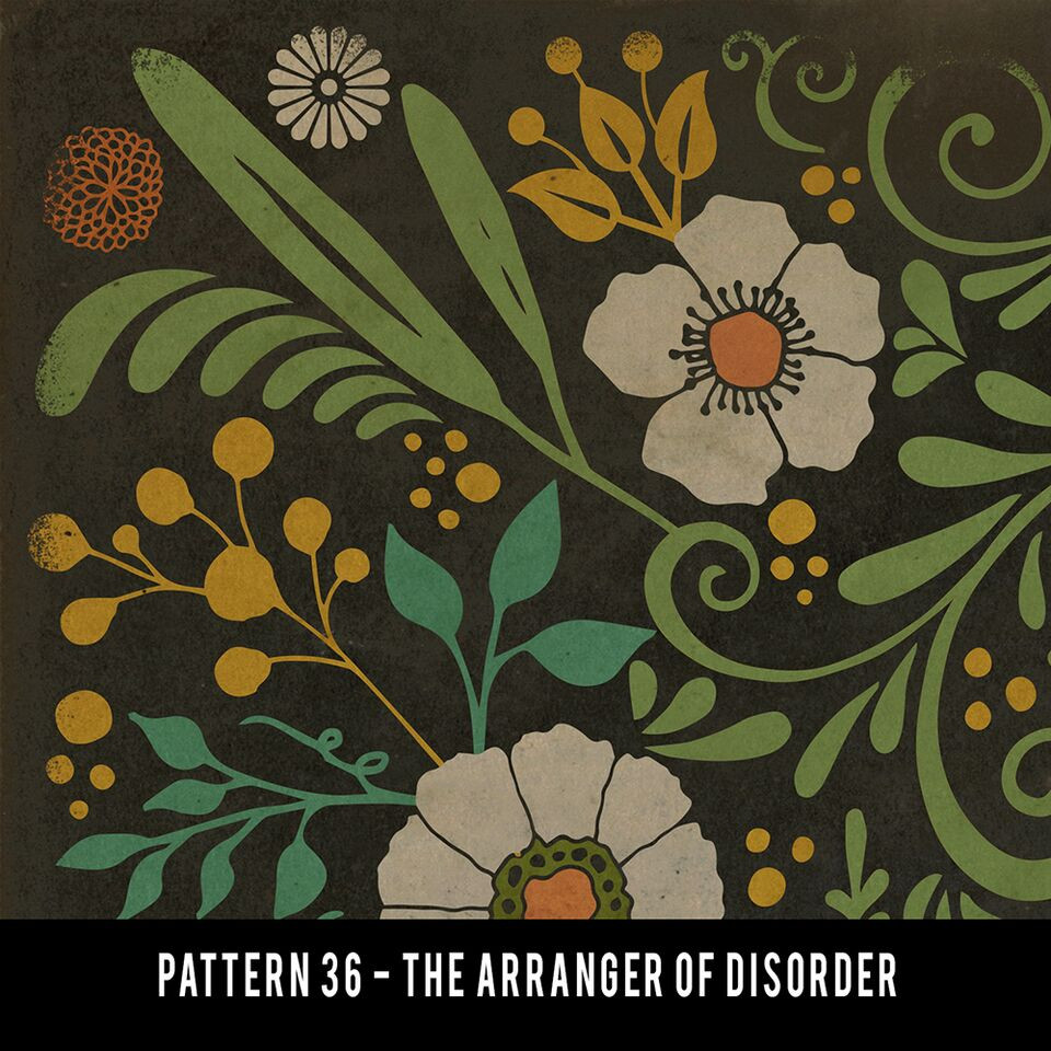Pattern 36 The Arranger of Disorder - vinyl floor cloth swatch sample