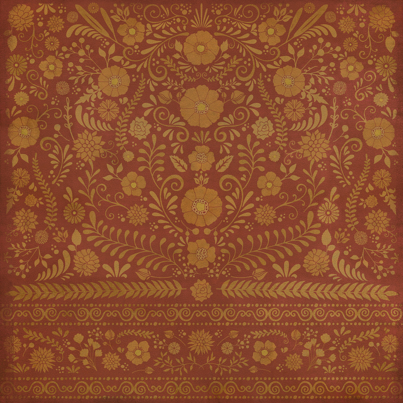 Pattern 36 The Red Carpet - vinyl floor cloth, Image for all square sizes
