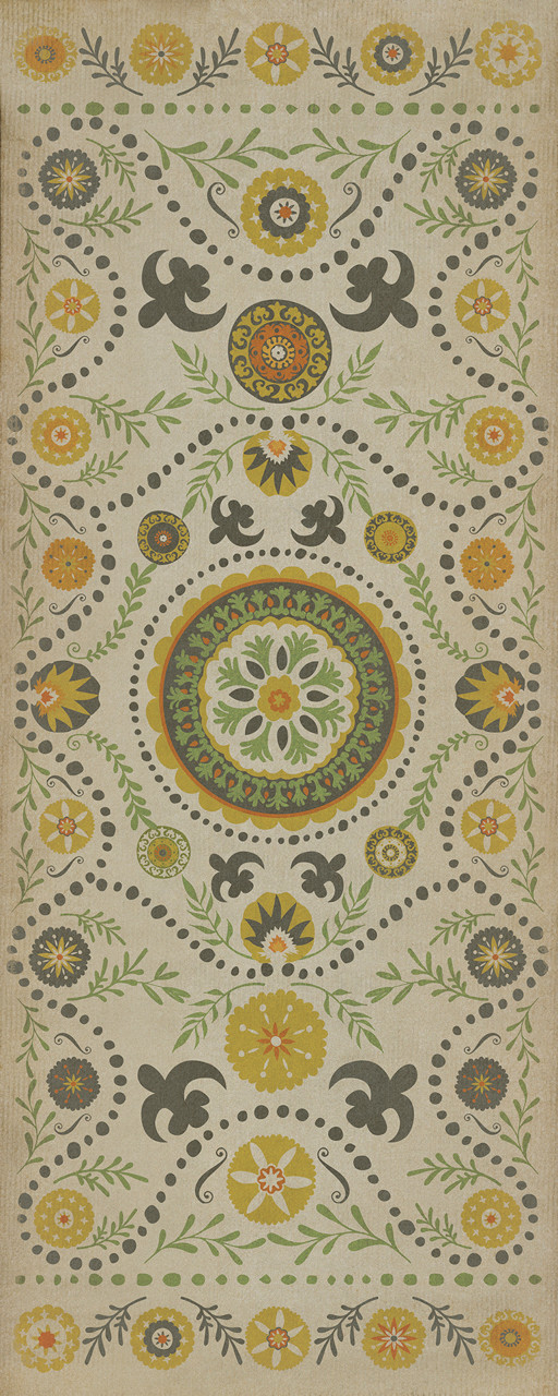 Pattern 38 Autumn - vinyl floor cloth sizes 36x90, 30x75