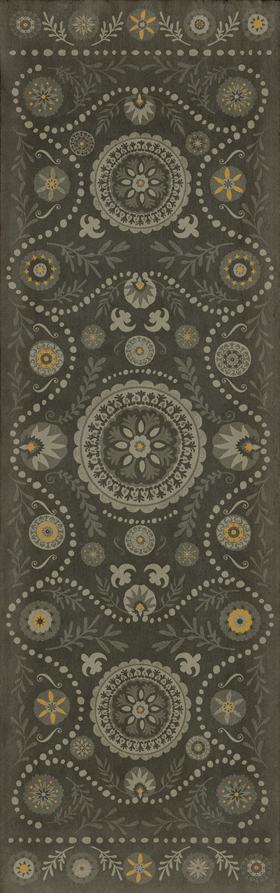 Pattern 38 L'etat C'est Moi - vinyl floor cloth sizes 24x77, 30x96, 26x83, 36x115