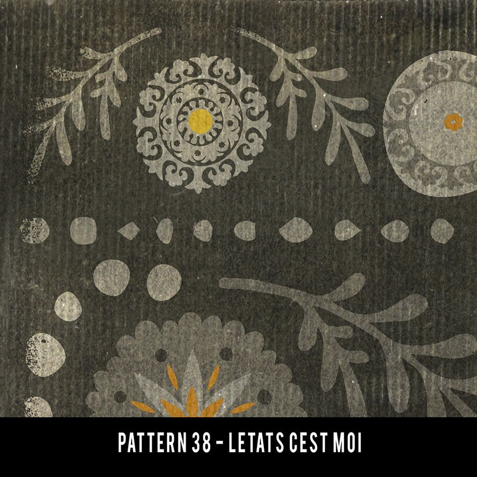 Pattern 38 L'etat C'est Moi - vinyl floor cloth swatch sample