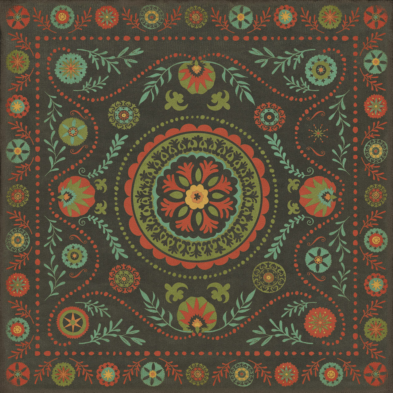 Spicher vinyl floor cloth mat meditation divine and moral