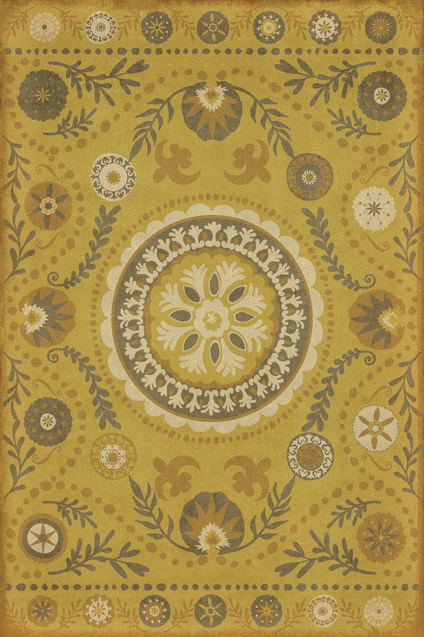 Pattern 38 The Sun Shines On - vinyl floor cloth, Image for all rectangle sizes
