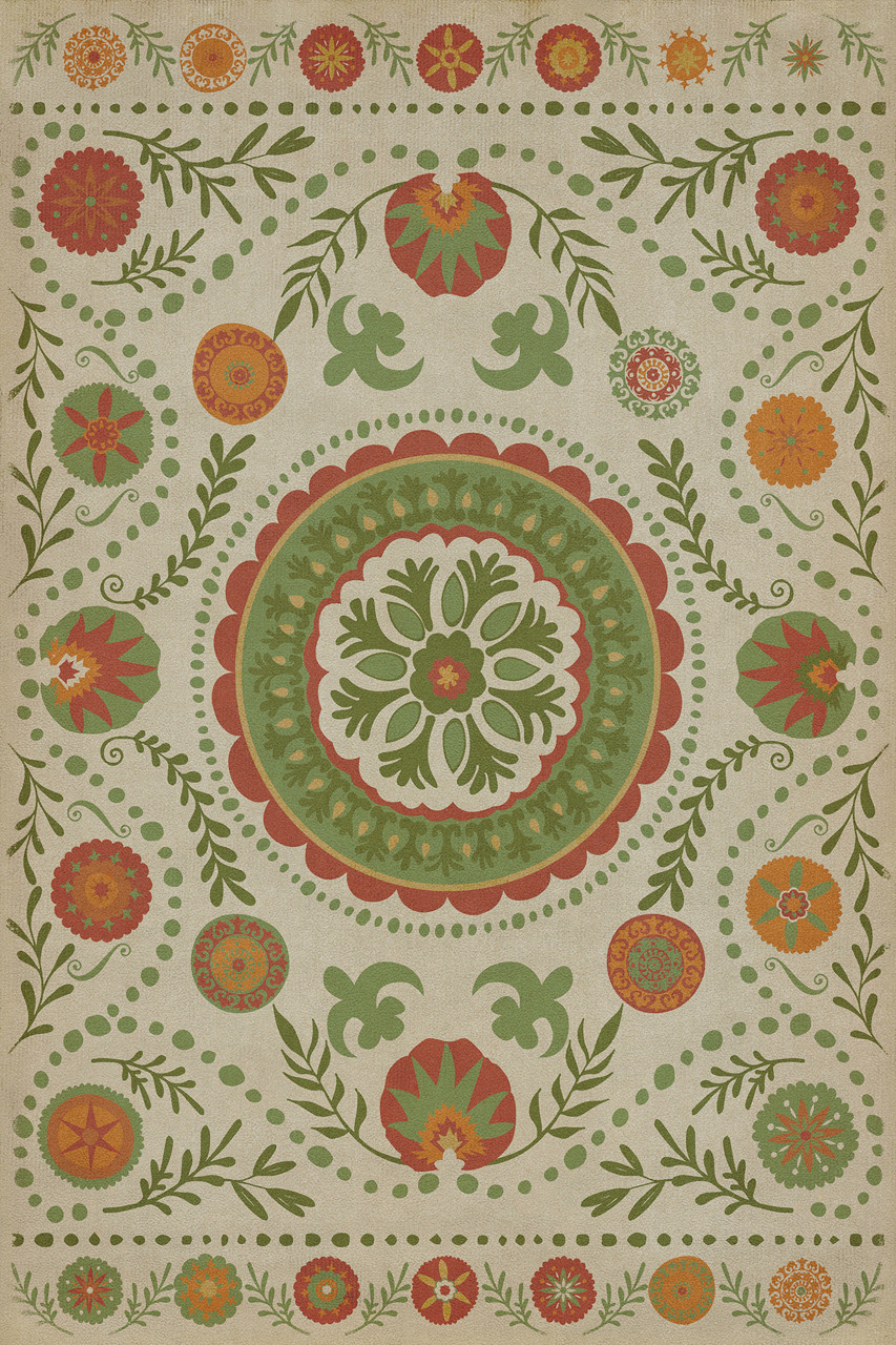 Pattern 38 Winter - vinyl floor cloth, Image for all rectangle sizes