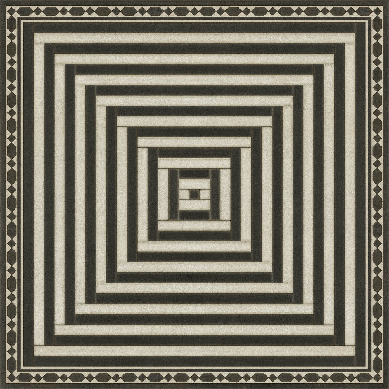 Pattern 18 Mandate of Heaven - vinyl floor cloth sizes 60x60, 72x72