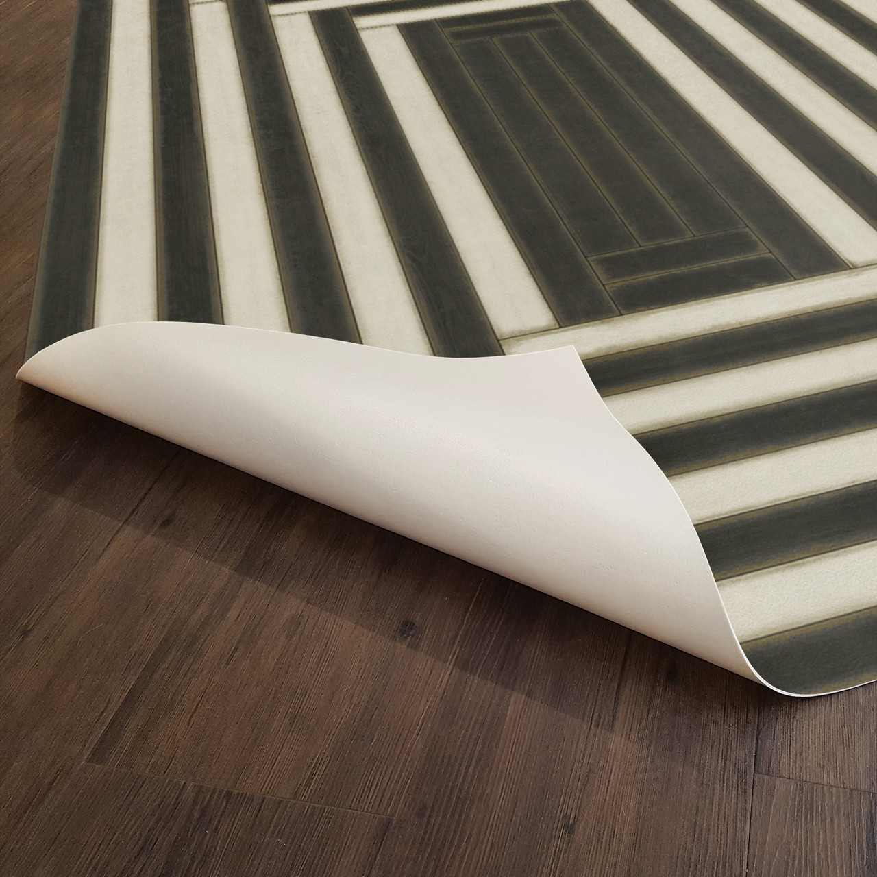 Pattern 18 The Emperor - vinyl floor cloth underside 