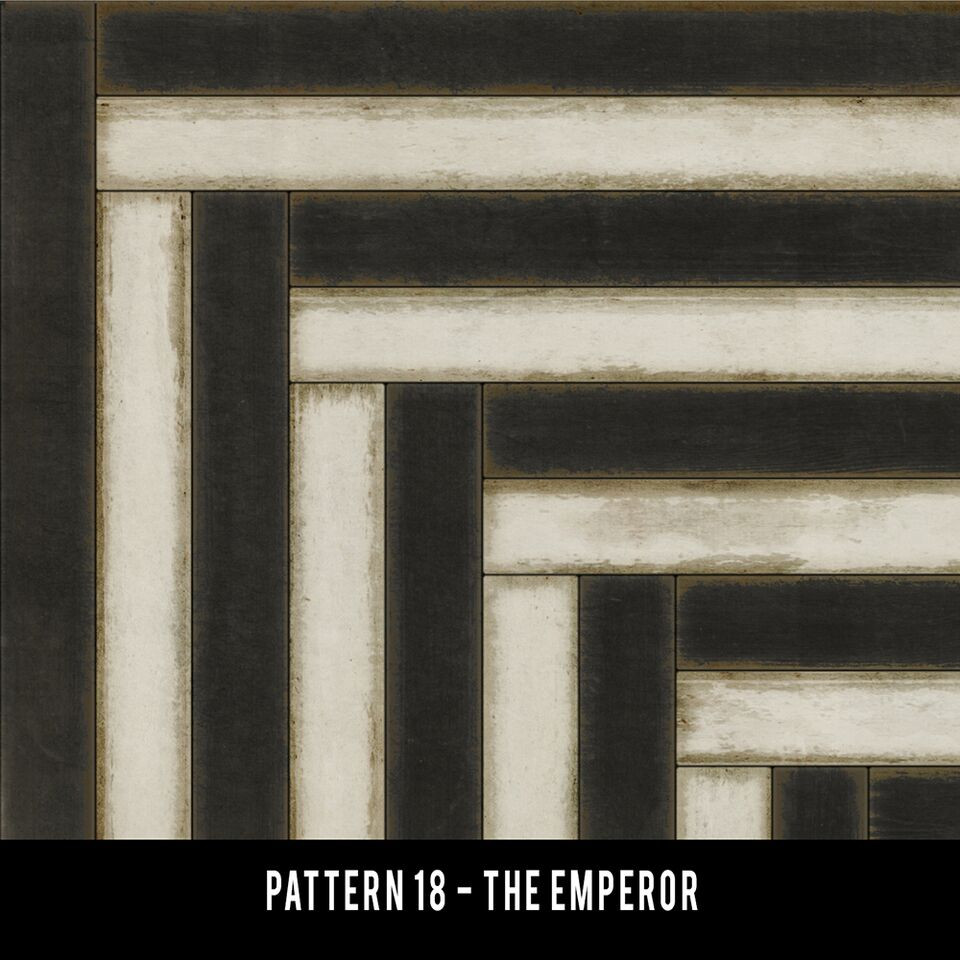Pattern 18 The Emperor - vinyl floor cloth swatch sample