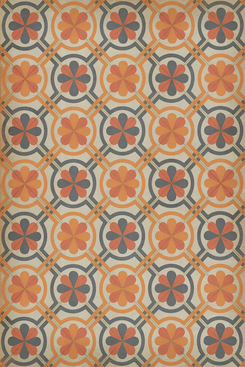 Pattern 19 Newton - vinyl floor cloth sizes 20x30, 24x36, 30x44, 38x56, 52x76, 70x102