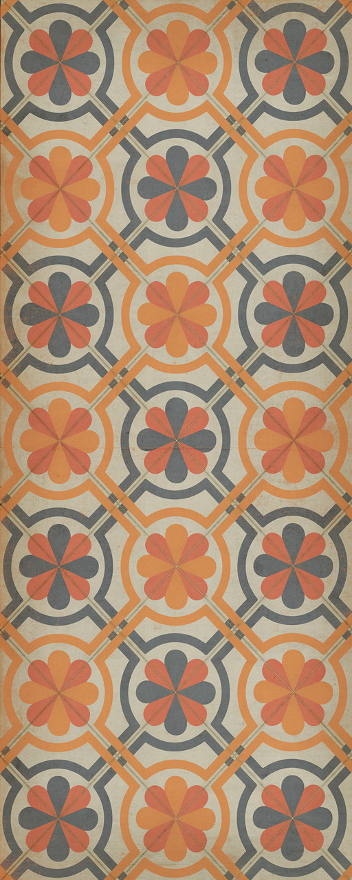 Pattern 19 Newton - vinyl floor cloth sizes 30x75, 36x90