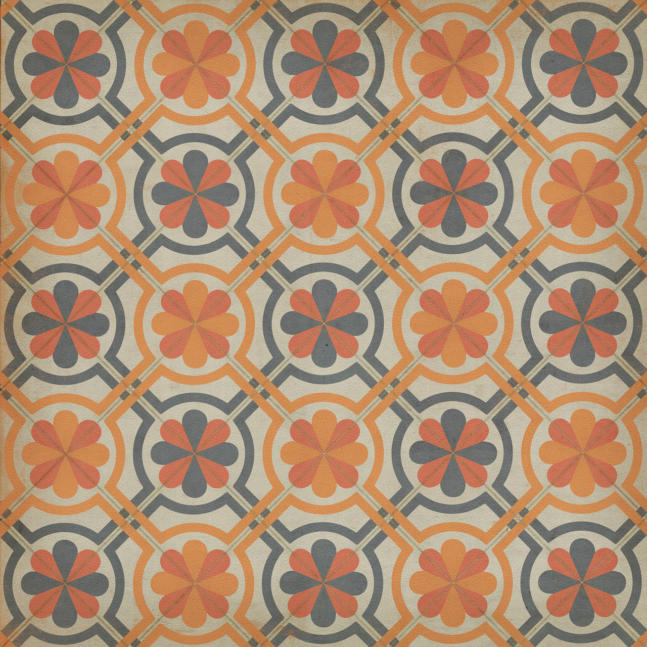 Pattern 19 Newton - vinyl floor cloth sizes 36x36, 48x48