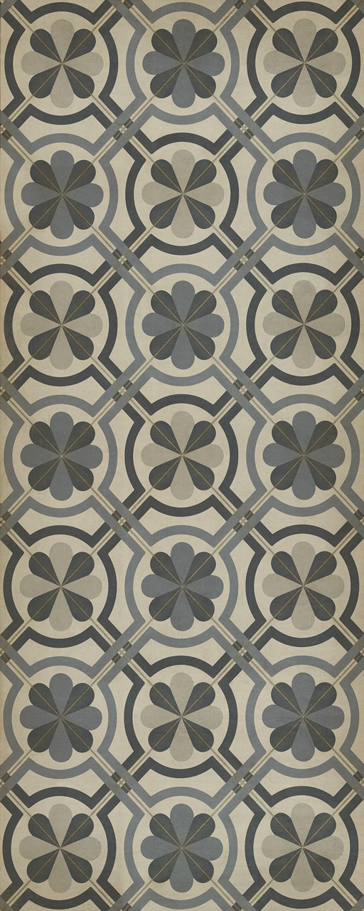 Pattern 19 Madame Curie vinyl floor cloth sizes 30x75, 36x90