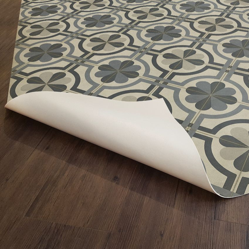 Pattern 19 Madame Curie vinyl floor cloth underside 