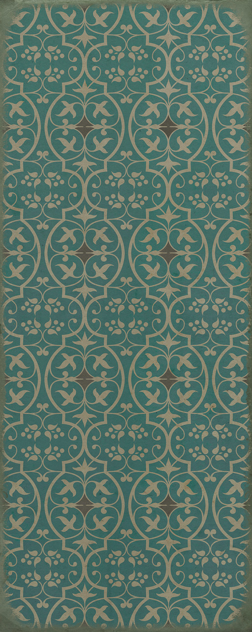 Pattern 51 Echo in the Memory - vinyl floor cloth sizes 30x75, 36x90
