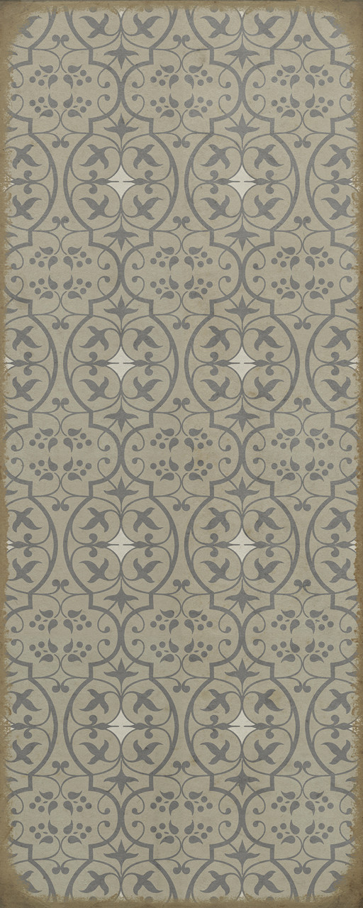 Pattern 51 Prose and Poetry - vinyl floor cloth sizes 30x75, 36x90