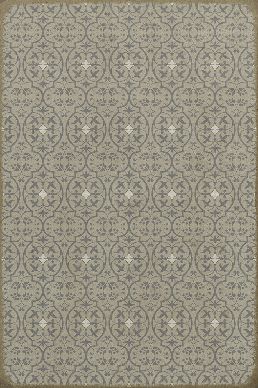 Pattern 51 Prose and Poetry - vinyl floor cloth sizes 20x30, 24x36, 30x44, 38x56, 52x76, 70x102, 84x120