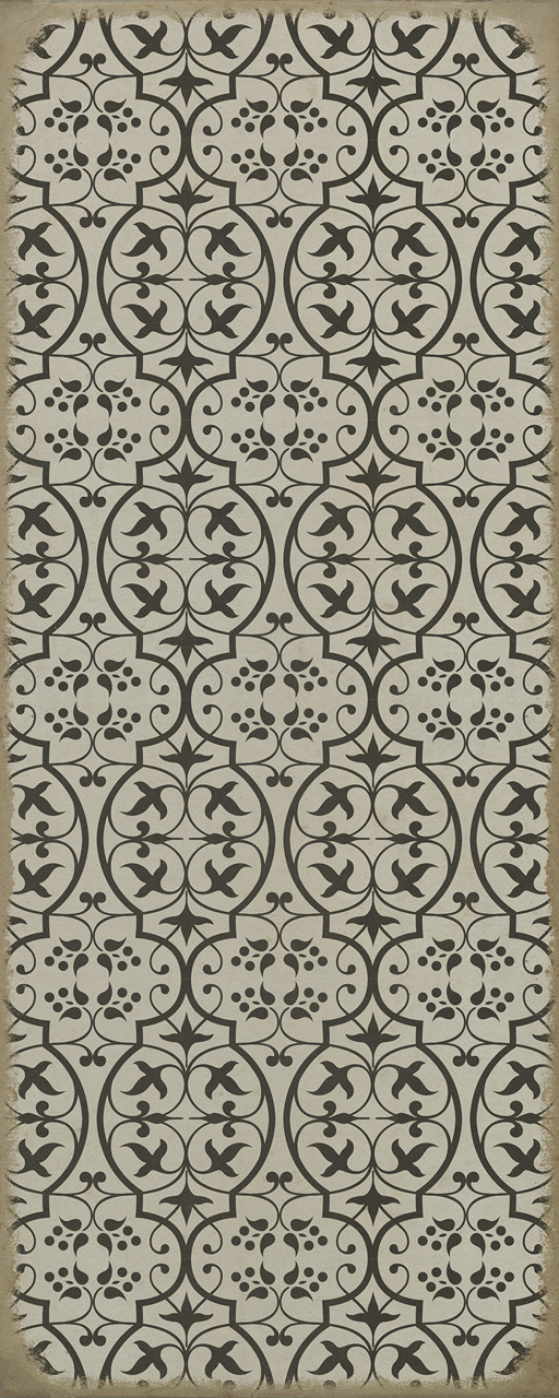 Pattern 51 Sense and Sensibility - vinyl floor cloth sizes 30x75, 36x90