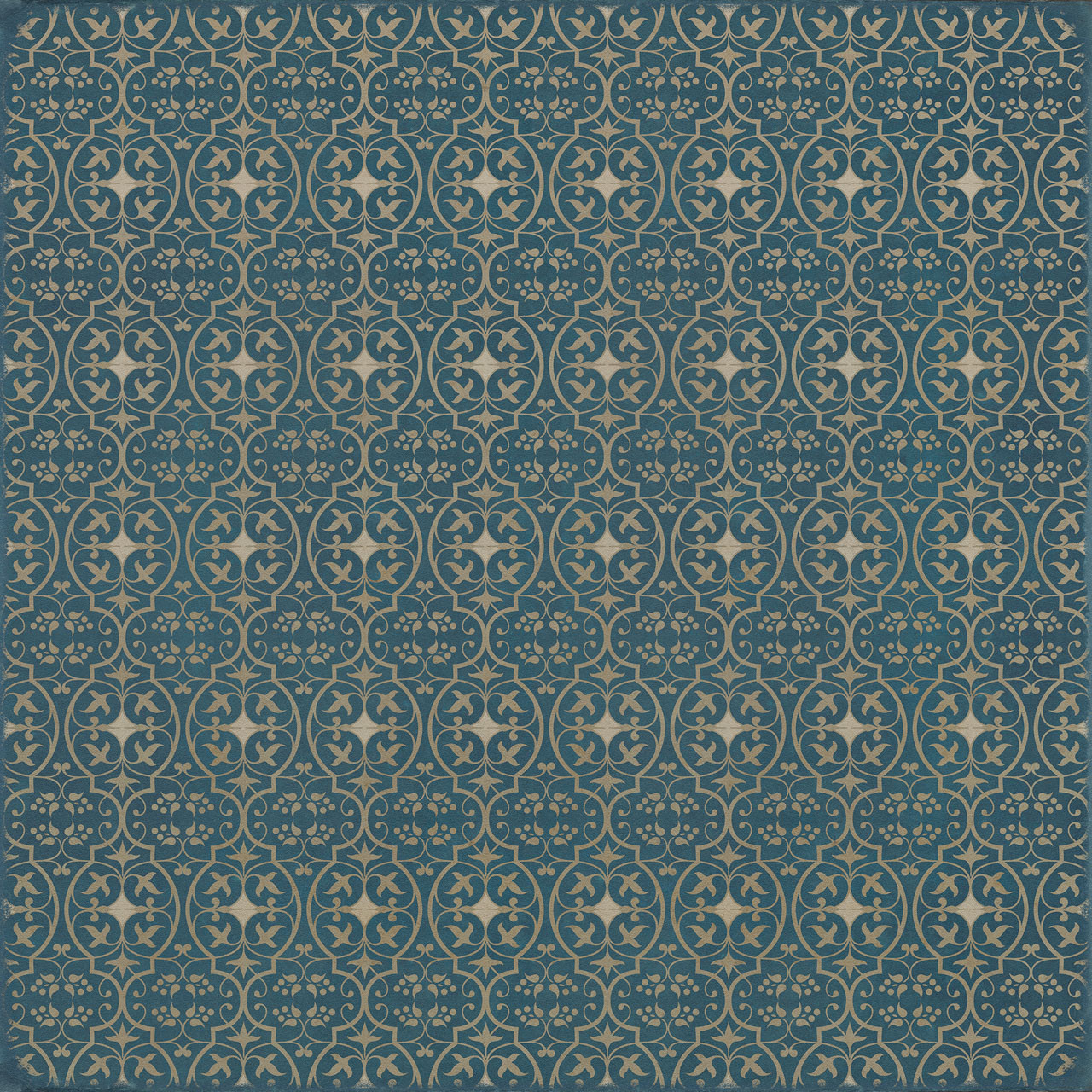 Pattern 51 The Color of Time - vinyl floor cloth sizes 60x60, 72x72, 84x84