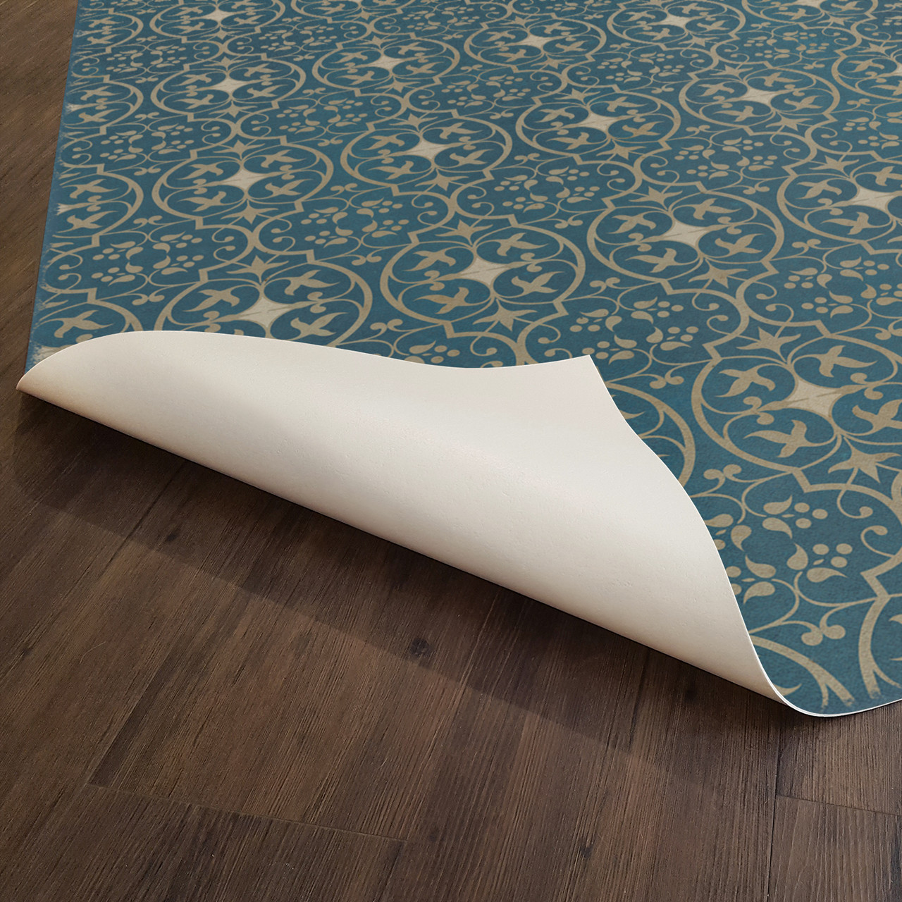 Pattern 51 The Color of Time - vinyl floor cloth underside 