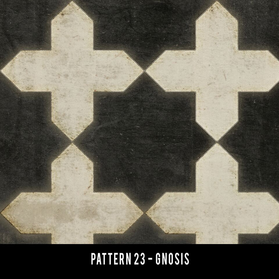 Pattern 23 Gnosis - vinyl floor cloth swatch sample