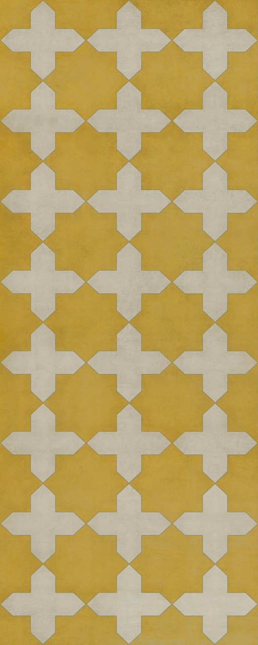 Pattern 23 The Greater Light - vinyl floor cloth sizes 30x75, 36x90