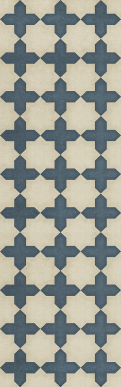 Pattern 23 It is in the Sky - vinyl floor cloth sizes 24x77, 26x83, 30x96, 36x115