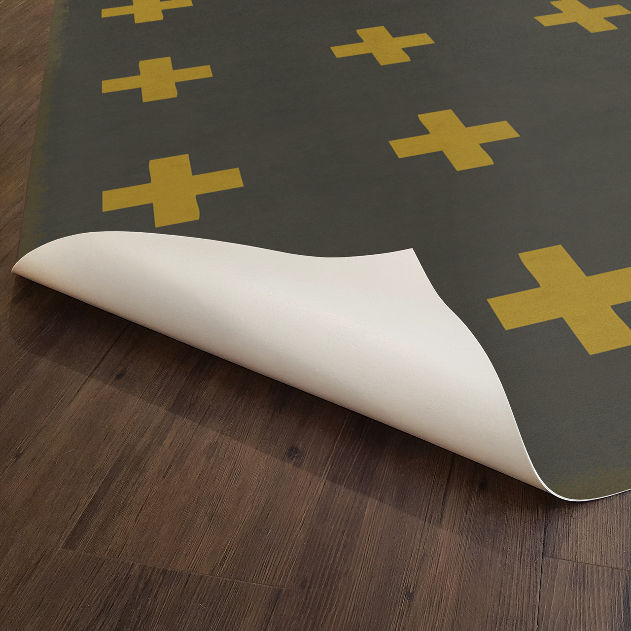 Pattern 24 Samos - vinyl floor cloth underside