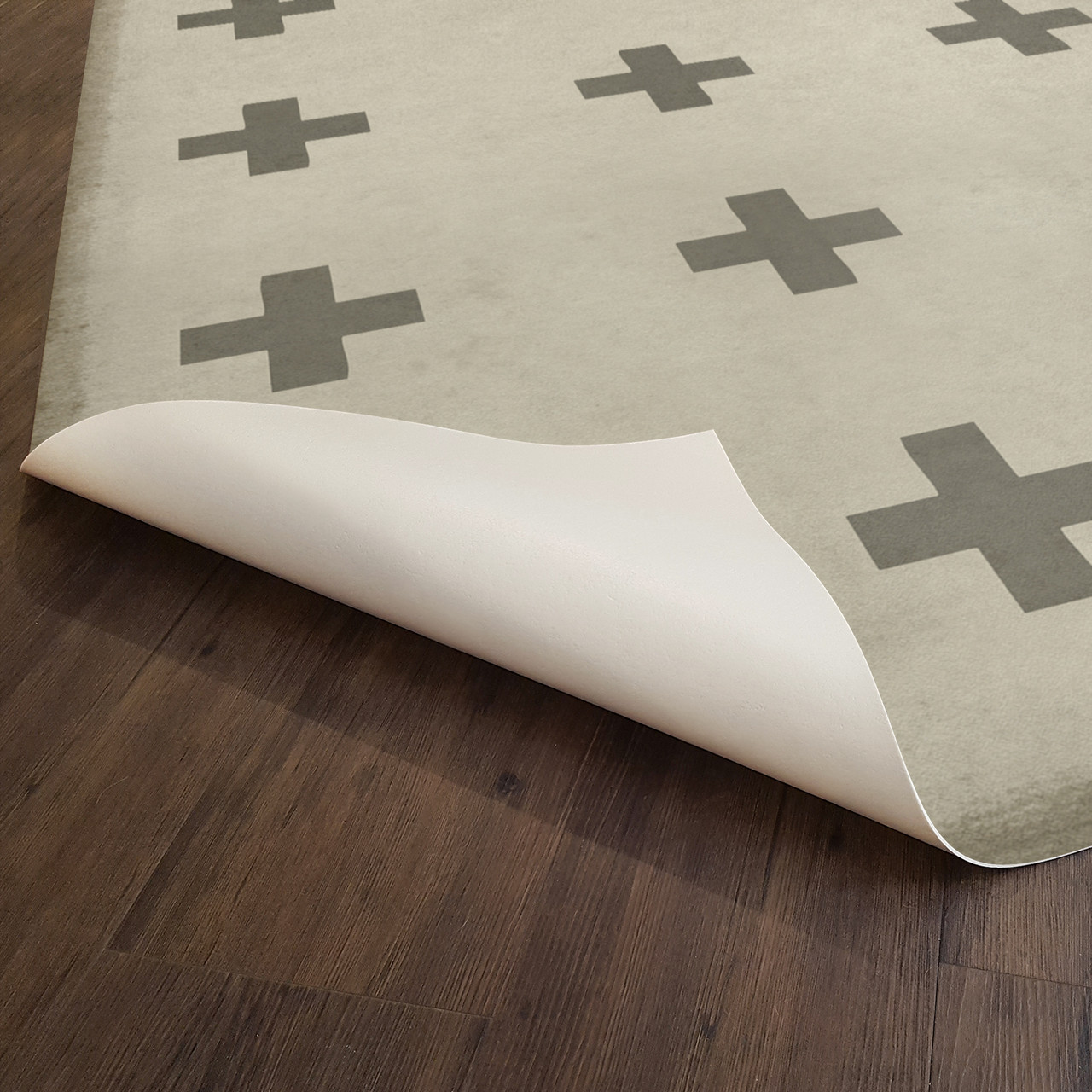 Pattern 24 Kyros - vinyl floor cloth underside 