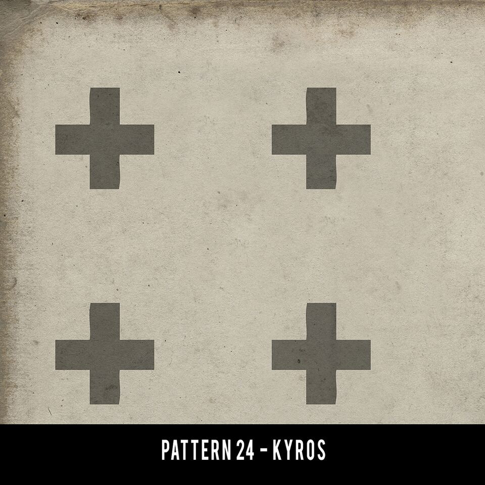 Pattern 24 Kyros - vinyl floor cloth swatch sample