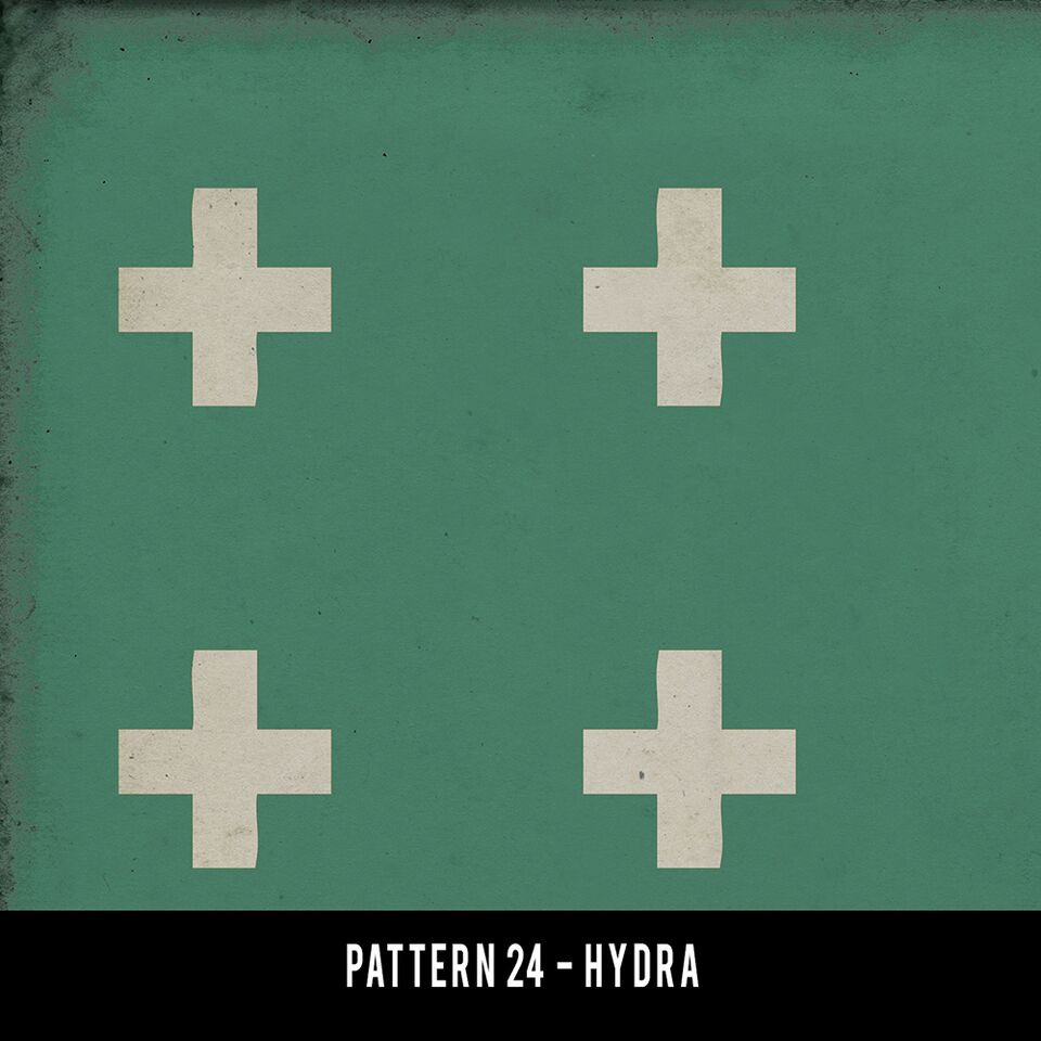 Pattern 24 Hydra - vinyl floor cloth swatch sample