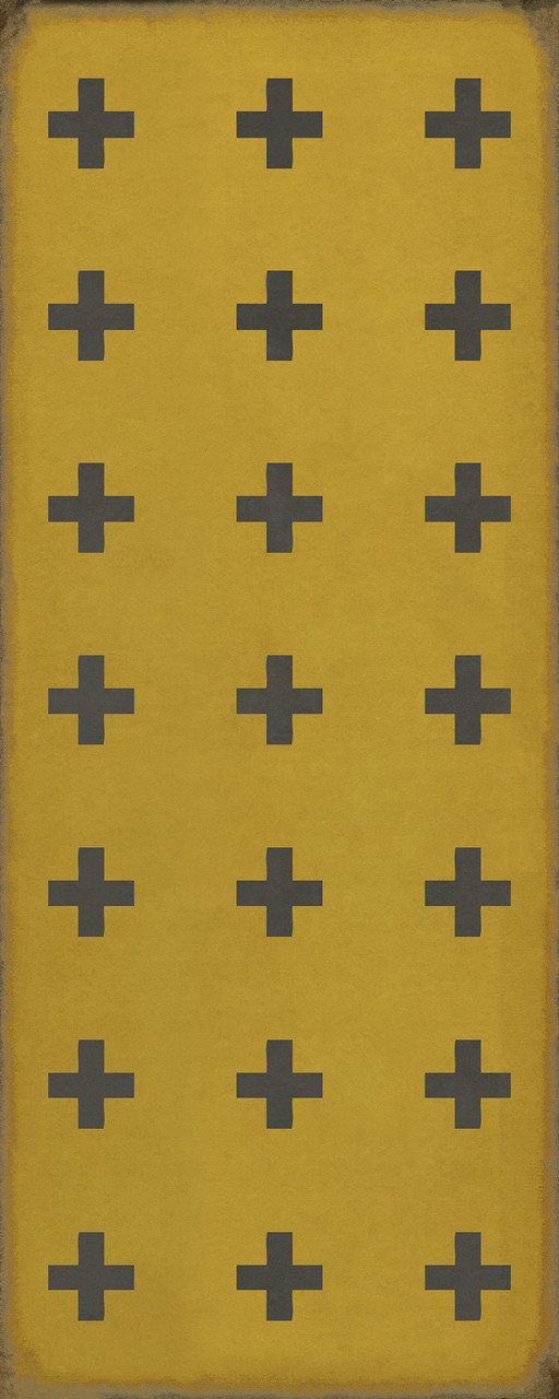 Pattern 24 Crete - vinyl floor cloth sizes 30x75, 36x90