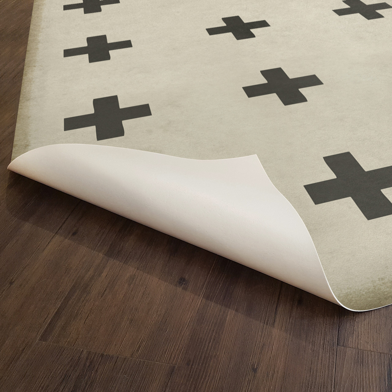 Pattern 24 Ithaca - vinyl floor cloth underside 
