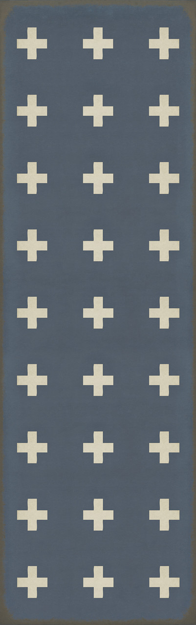 Pattern 24 Greece - vinyl floor cloth sizes 24x77, 30x96, 26x83, 36x115