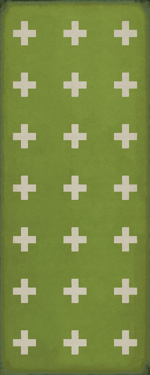 Pattern 24 Corsica - vinyl floor cloth sizes 30x75, 36x90