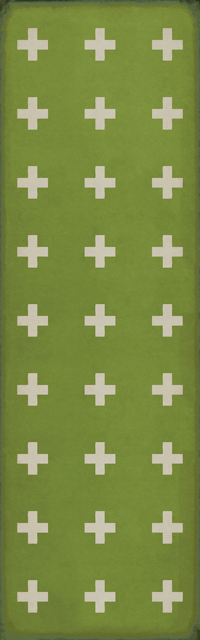 Pattern 24 Corsica - vinyl floor cloth sizes 24x77, 30x96, 26x83, 36x115
