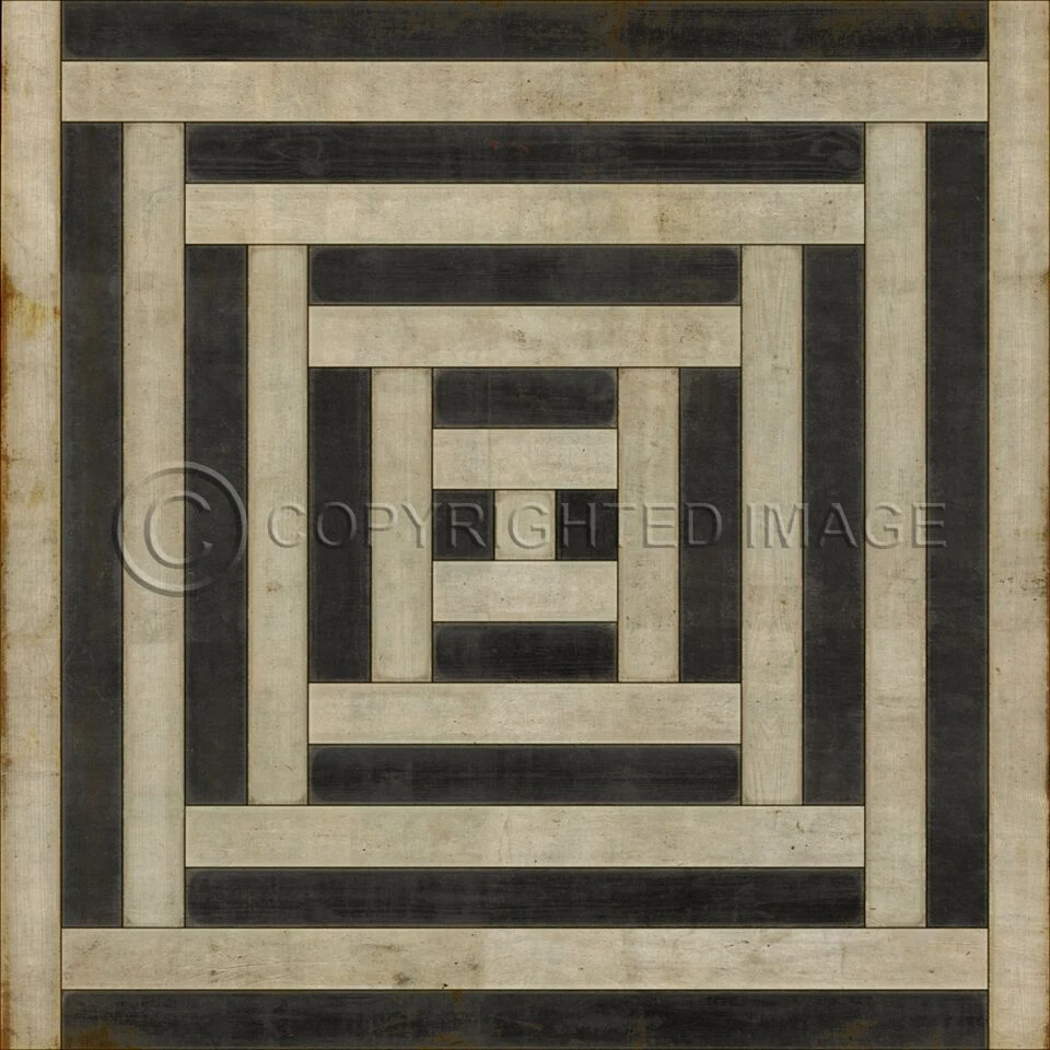 Pattern 30 Ming - vinyl floor cloth, This is the design for all square sizes.