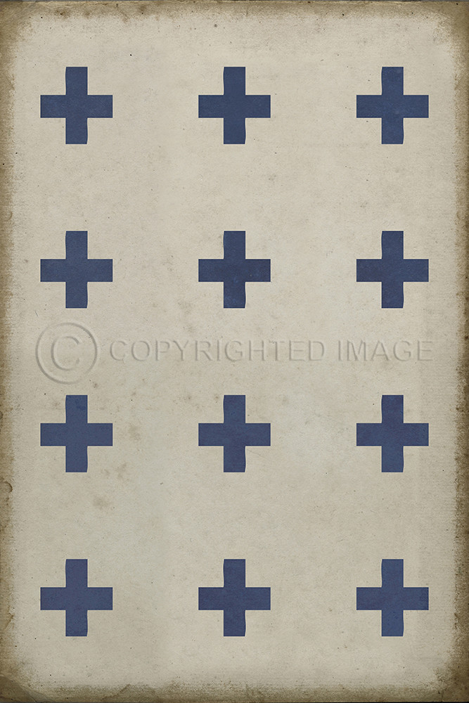Pattern 24 Skyros - vinyl floor cloth sizes 20x30, 24x36, 30x44, 38x56
