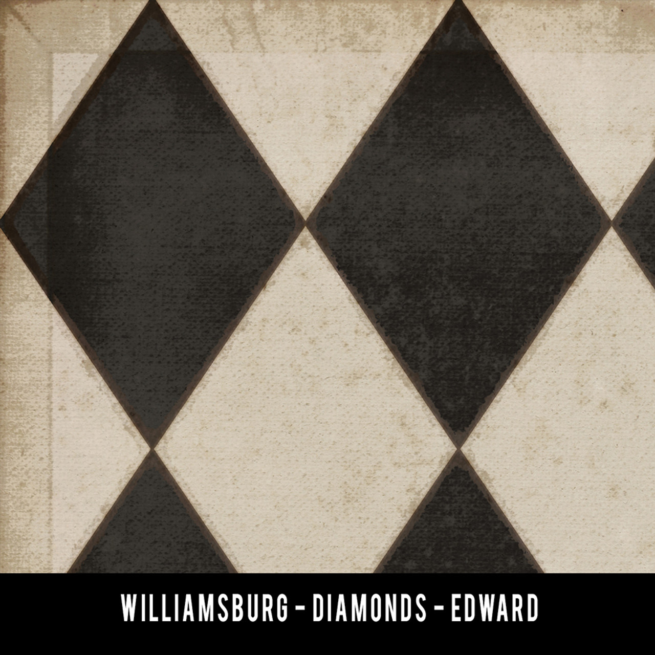 Spicher and Company Diamonds - Edward Vinyl Floorcloth - 38in x 56in