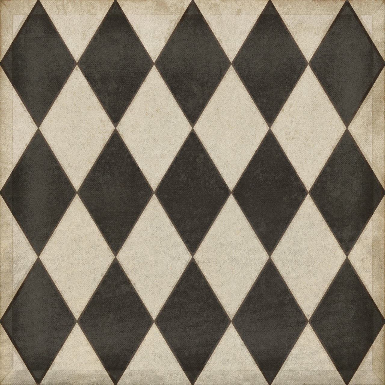 Williamsburg Diamonds Edward - vinyl floor cloth sizes 36x36, 48x48