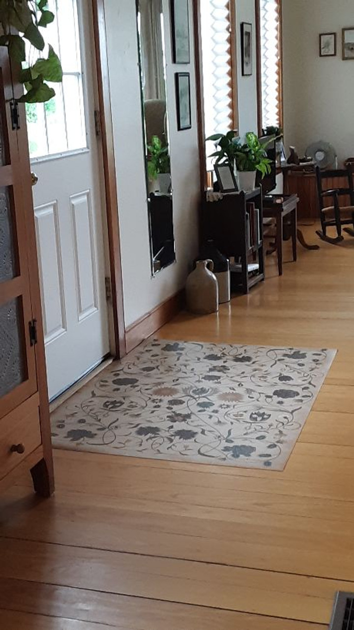 Pura Vida customer use of Martha  vinyl floor cloth 38x56