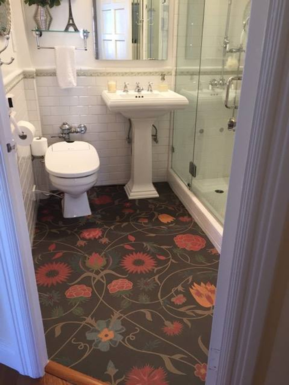 Spicher Floral Susannah Williamsburg Vinyl Floor Cloth Pura Vida