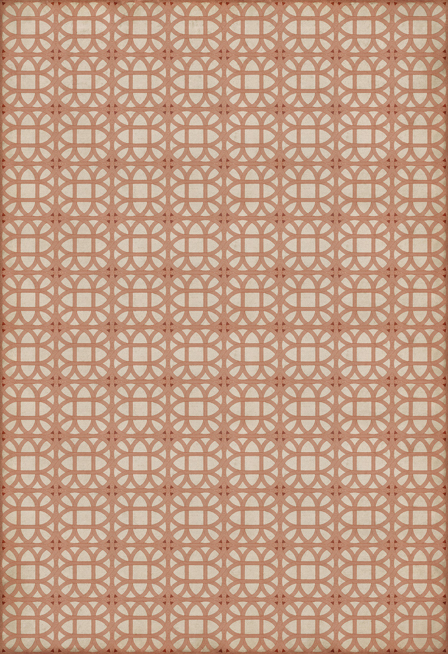 Williamsburg Laramie Lattice Hester Bateman - vinyl floor cloth sizes 96x140, 120x175